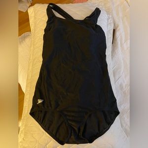 Black speedo swim suit size 10